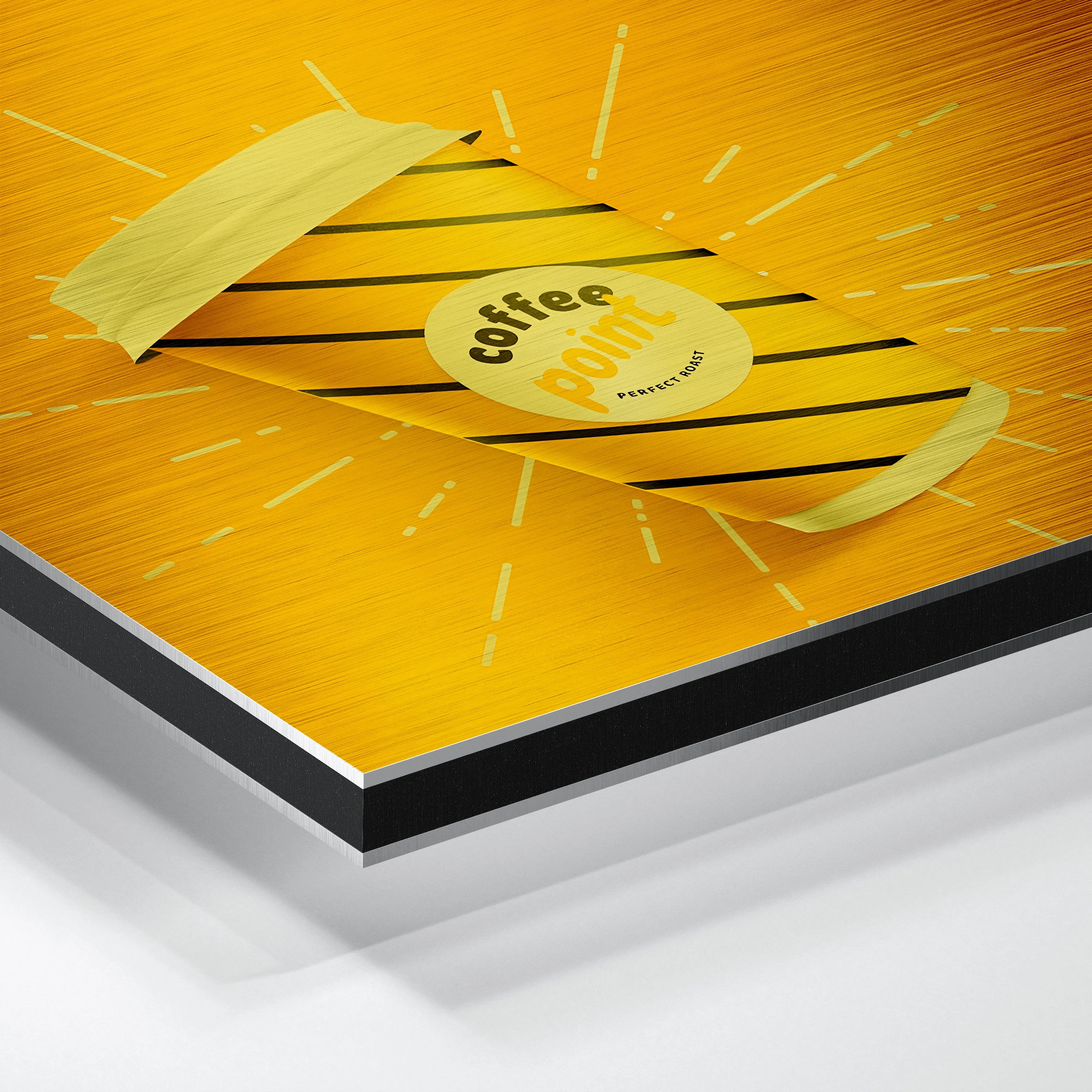 Butlerfinish – Alu-Verbundplatte LPO Alu-Dibond Butlerfinish gold / 3 mm / Wunschformat online drucken lassen bei schilderdrucken.de