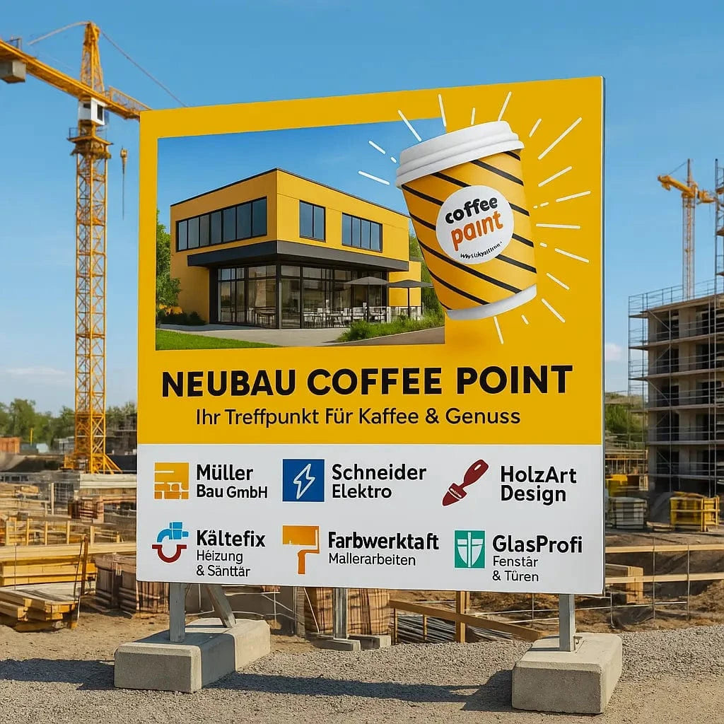 Bautafel drucken lassen Werbeschild online drucken lassen bei Schilderdrucken (Schmidt Digitaldruck GmbH)